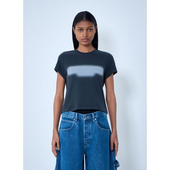 Alexander Wang Women Cotton Jersey Logo T-Shirt